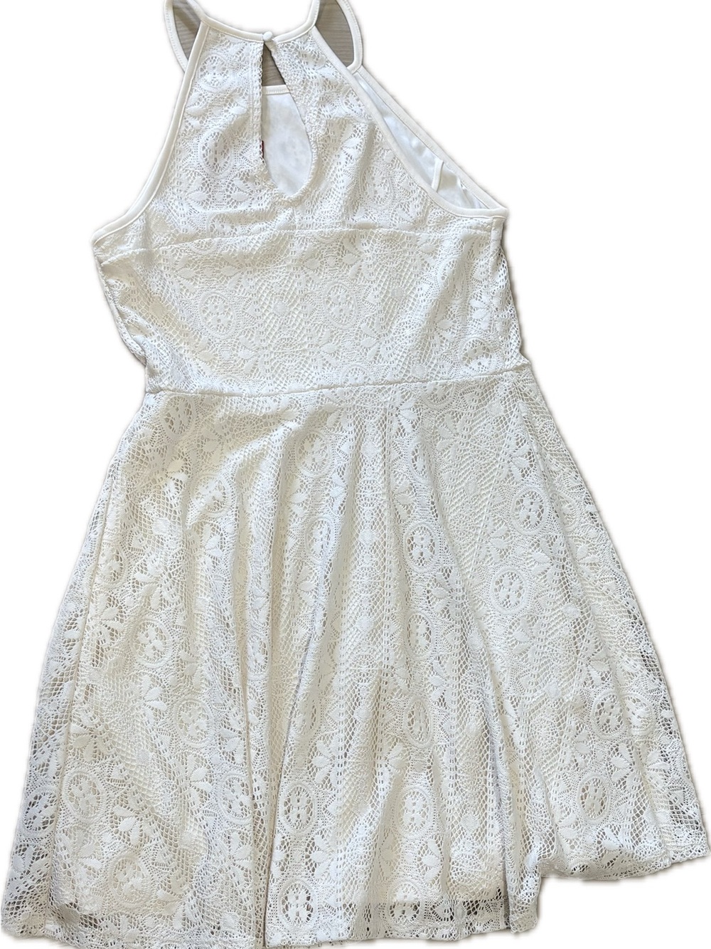NWT Mossimo Supply Co. Cream Lace Skater Dress | Size Large - Picture 5 of 5